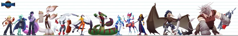 Line up of the cast